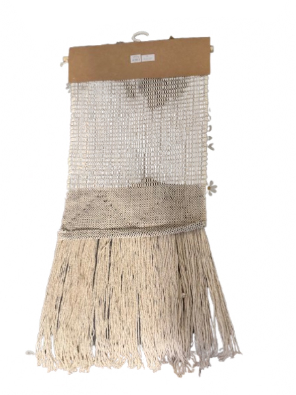 Habitat Cream and Black Macramé Wall Décor with Geometric Pattern-NWT-18x36 inch - Picture 5 of 6